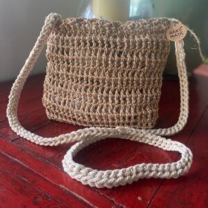 Handmade Tan Woven Bag